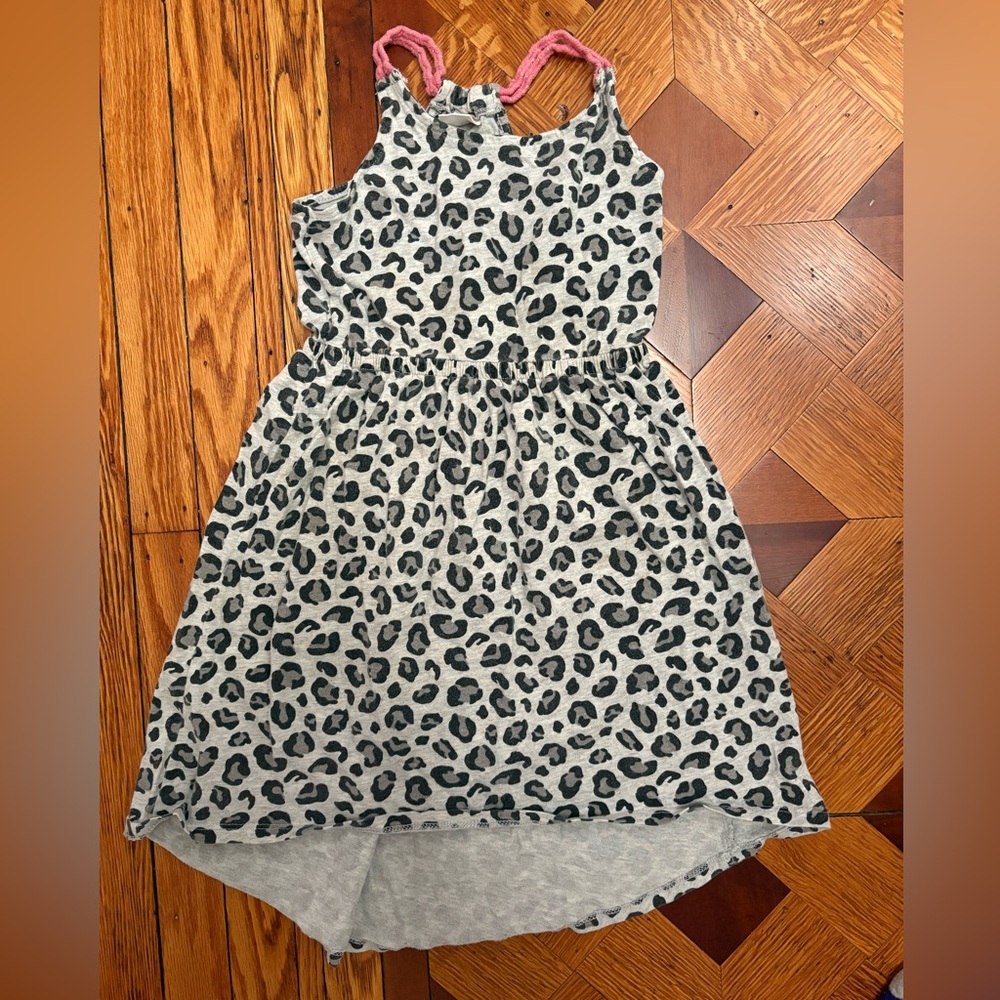 Gymboree Gray Leopard Print Casual Dress, Size 5